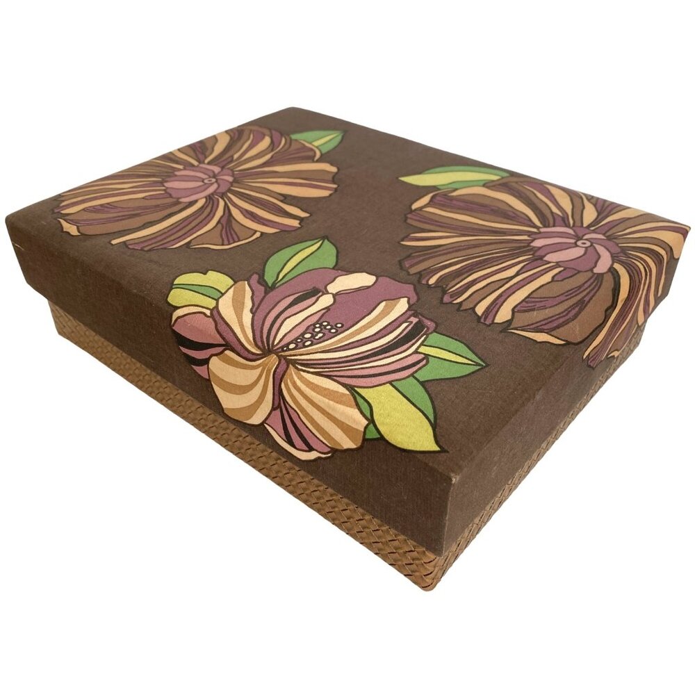 Victoria's Secret Floral Decorative Padded Storage Box 7.75 x 9.75 Inches